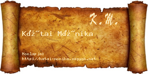 Kátai Mónika névjegykártya